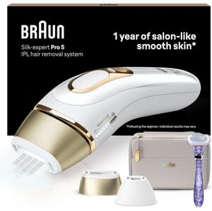 Braun Silk·expert Pro 5 IPL: Alternative to Laser Hair Removal with 2 Caps New
